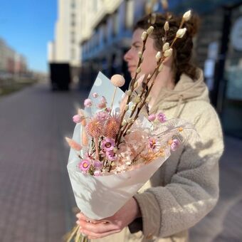 Сухоцветный Букет "Перышко"