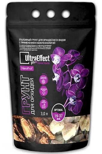 Грунт для орхидей UltraEffect+ Пеностекло - NanoProf Optimal 19-37mm  3,0 литра